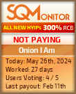 Onion I Am HYIP Status Button