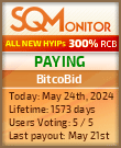 BitcoBid HYIP Status Button