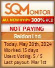 Raidon Ltd HYIP Status Button