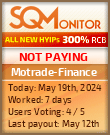 Motrade-Finance HYIP Status Button