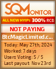 BtcMagicLimited.com HYIP Status Button