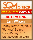 EarnPM.com HYIP Status Button