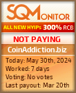 CoinAddiction.biz HYIP Status Button