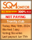 Tronity.club HYIP Status Button