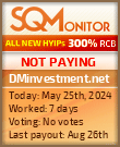 DMinvestment.net HYIP Status Button