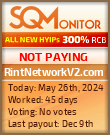 RintNetworkV2.com HYIP Status Button