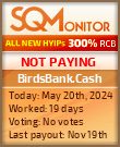 BirdsBank.Cash HYIP Status Button