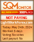 LightWorkForex.com HYIP Status Button