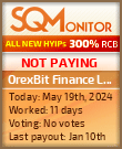 OrexBit Finance Ltd HYIP Status Button