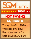 MyTradeFx HYIP Status Button