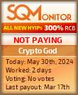 Crypto God HYIP Status Button