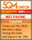 CryptoAI HYIP Status Button