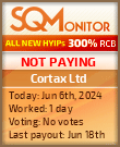 Cortax Ltd HYIP Status Button