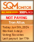 Tron Altus HYIP Status Button