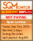 Apex Lumina HYIP Status Button