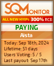 Aista HYIP Status Button