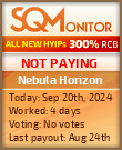 Nebula Horizon HYIP Status Button