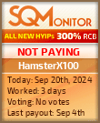 HamsterX100 HYIP Status Button