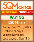 BSC Mining HYIP Status Button