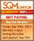 Aurora Assets HYIP Status Button