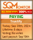 Trustify HYIP Status Button