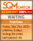 TronGem HYIP Status Button