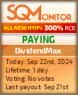 DividendMax HYIP Status Button