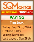 Trusteex HYIP Status Button