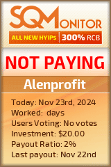 Alenprofit HYIP Status Button