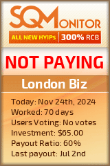 London Biz HYIP Status Button