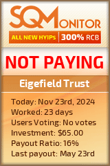 Eigefield Trust HYIP Status Button