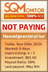 Newedgeenterprise HYIP Status Button