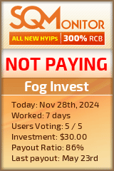 Fog Invest HYIP Status Button