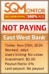 East West Bank HYIP Status Button