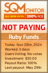 Ruby Funds HYIP Status Button