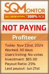 Profiteer HYIP Status Button