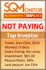 Top Investor HYIP Status Button