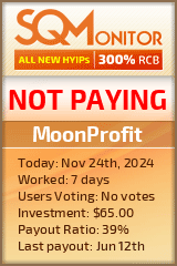 MoonProfit HYIP Status Button