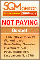 Boxbet HYIP Status Button