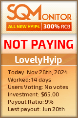 LovelyHyip HYIP Status Button