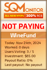 WineFund HYIP Status Button