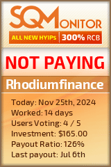 Rhodiumfinance HYIP Status Button