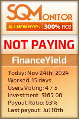 FinanceYield HYIP Status Button