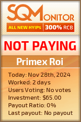 Primex Roi HYIP Status Button