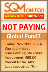 Global Fund7 HYIP Status Button