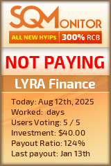 LYRA Finance Project Status Button