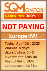 Europe INV Project Status Button