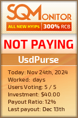 UsdPurse HYIP Status Button