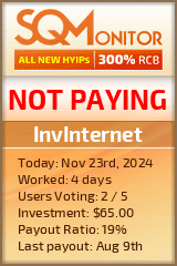 InvInternet HYIP Status Button