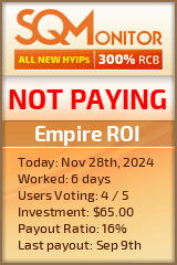 Empire ROI HYIP Status Button